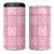 Pink Palaka Quilt Hawaii 4 in 1 Can Cooler Tumbler Traditional Hawaii-plaid Pattern - Polynesian Pride