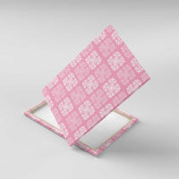 Pink Palaka Quilt Hawaii Canvas Wall Art Traditional Hawaii-plaid Pattern - Polynesian Pride