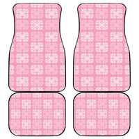 Pink Palaka Quilt Hawaii Car Mats Traditional Hawaii-plaid Pattern - Polynesian Pride