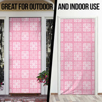 Pink Palaka Quilt Hawaii Door Cover Traditional Hawaii-plaid Pattern - Polynesian Pride