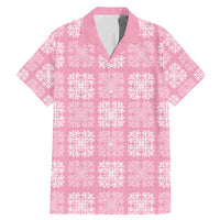 Pink Palaka Quilt Hawaii Family Matching Mermaid Dress and Hawaiian Shirt Traditional Hawaii-plaid Pattern - Polynesian Pride