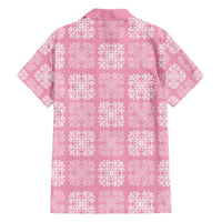 Pink Palaka Quilt Hawaii Family Matching Summer Maxi Dress and Hawaiian Shirt Traditional Hawaii-plaid Pattern - Polynesian Pride