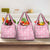 Pink Palaka Quilt Hawaii Grocery Bag Traditional Hawaii-plaid Pattern - Polynesian Pride