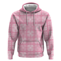 Pink Palaka Quilt Hawaii Hoodie Traditional Hawaii-plaid Pattern - Polynesian Pride