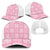 Pink Palaka Quilt Hawaii Mesh Trucker Cap Traditional Hawaii-plaid Pattern - Polynesian Pride