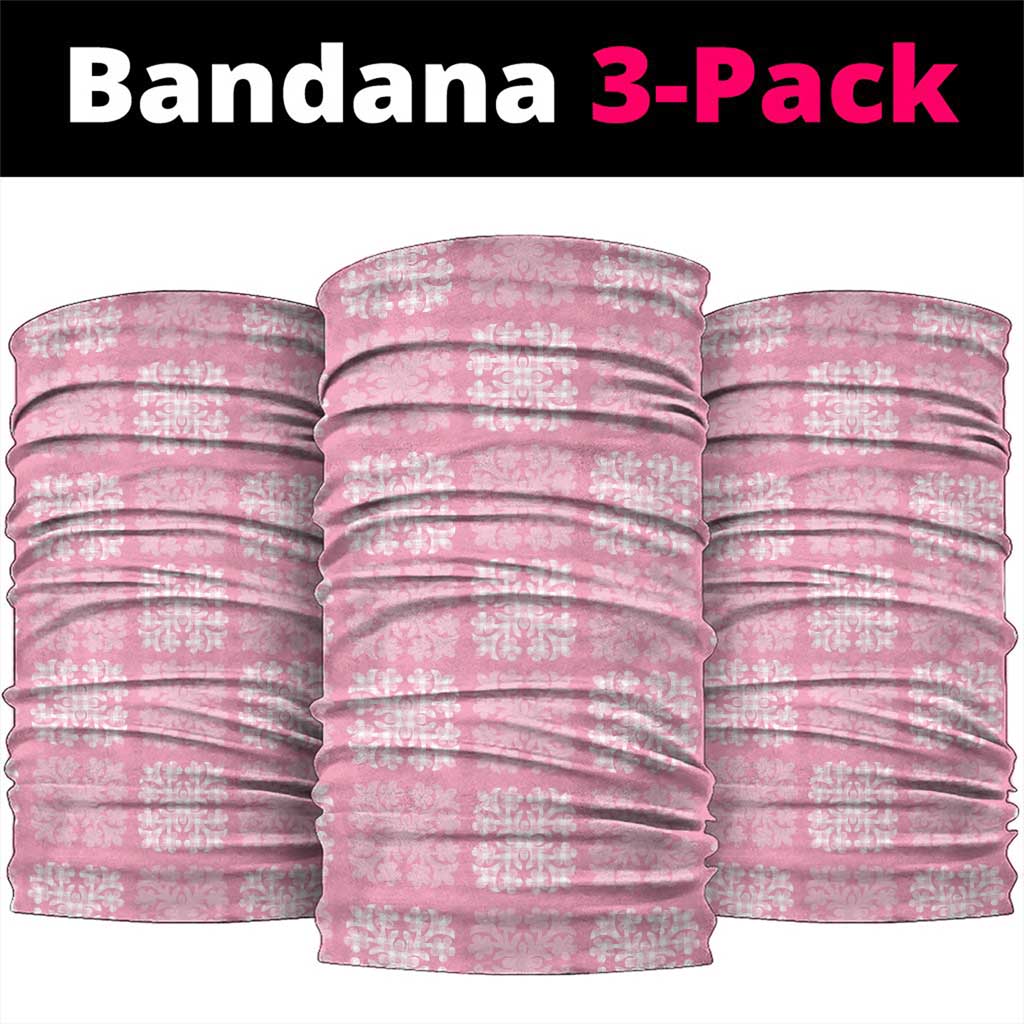 Pink Palaka Quilt Hawaii Neck Gaiter Traditional Hawaii-plaid Pattern LT14