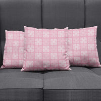 Pink Palaka Quilt Hawaii Pillow Cover Traditional Hawaii-plaid Pattern - Polynesian Pride
