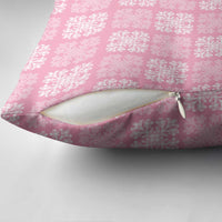 Pink Palaka Quilt Hawaii Pillow Cover Traditional Hawaii-plaid Pattern - Polynesian Pride