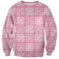 Pink Palaka Quilt Hawaii Sweatshirt Traditional Hawaii-plaid Pattern - Polynesian Pride