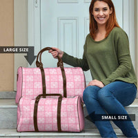 Pink Palaka Quilt Hawaii Travel Bag Traditional Hawaii-plaid Pattern - Polynesian Pride