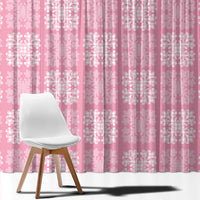 Pink Palaka Quilt Hawaii Window Curtain Traditional Hawaii-plaid Pattern - Polynesian Pride