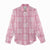 Pink Palaka Quilt Hawaii Women Casual Shirt Traditional Hawaii-plaid Pattern - Polynesian Pride