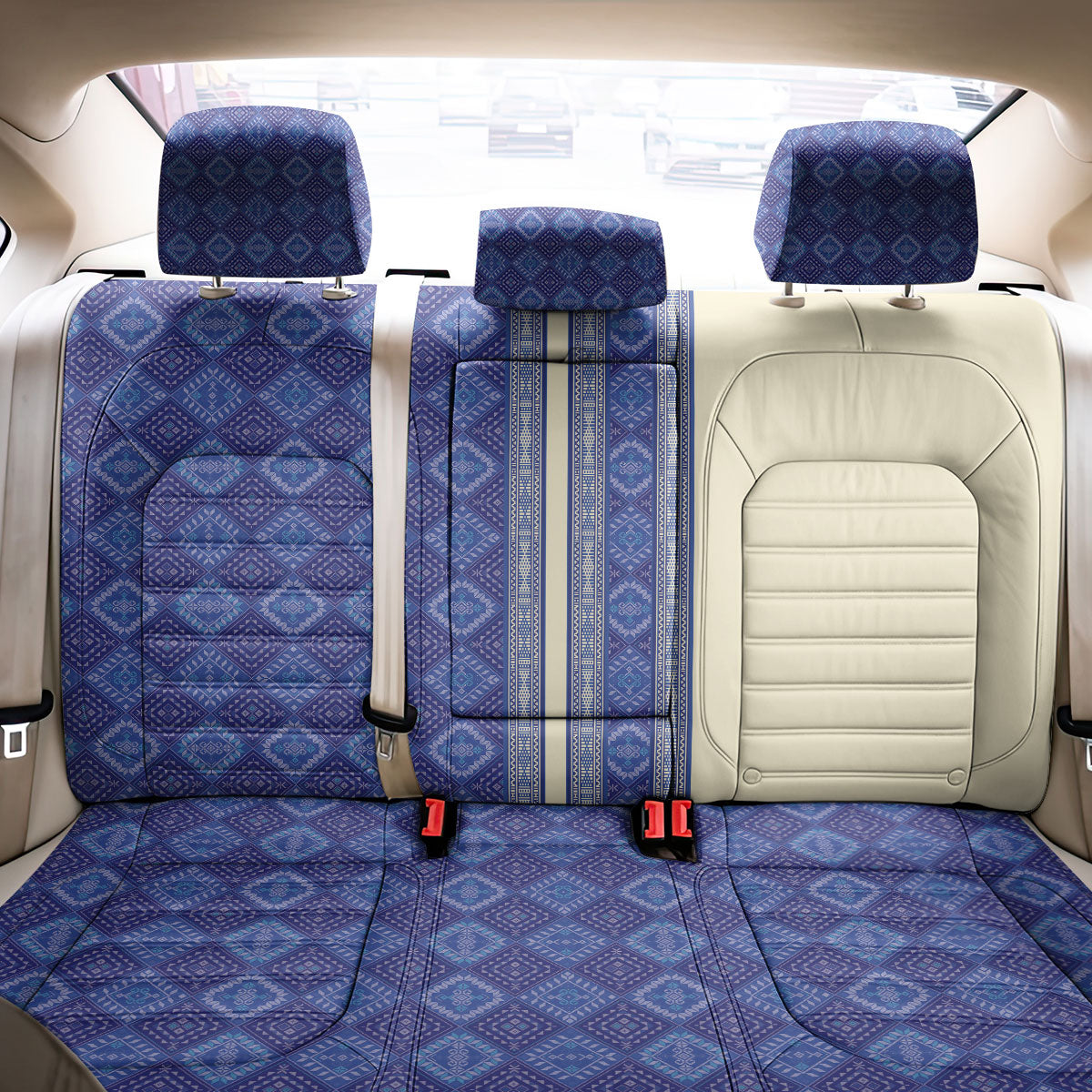 Mabuhay Philippines Festival Back Car Seat Cover Yakan Modern Filipiniana Inspired LT14 - Polynesian Pride