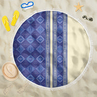 Mabuhay Philippines Festival Beach Blanket Yakan Modern Filipiniana Inspired LT14 One Size 150cm Blue - Polynesian Pride