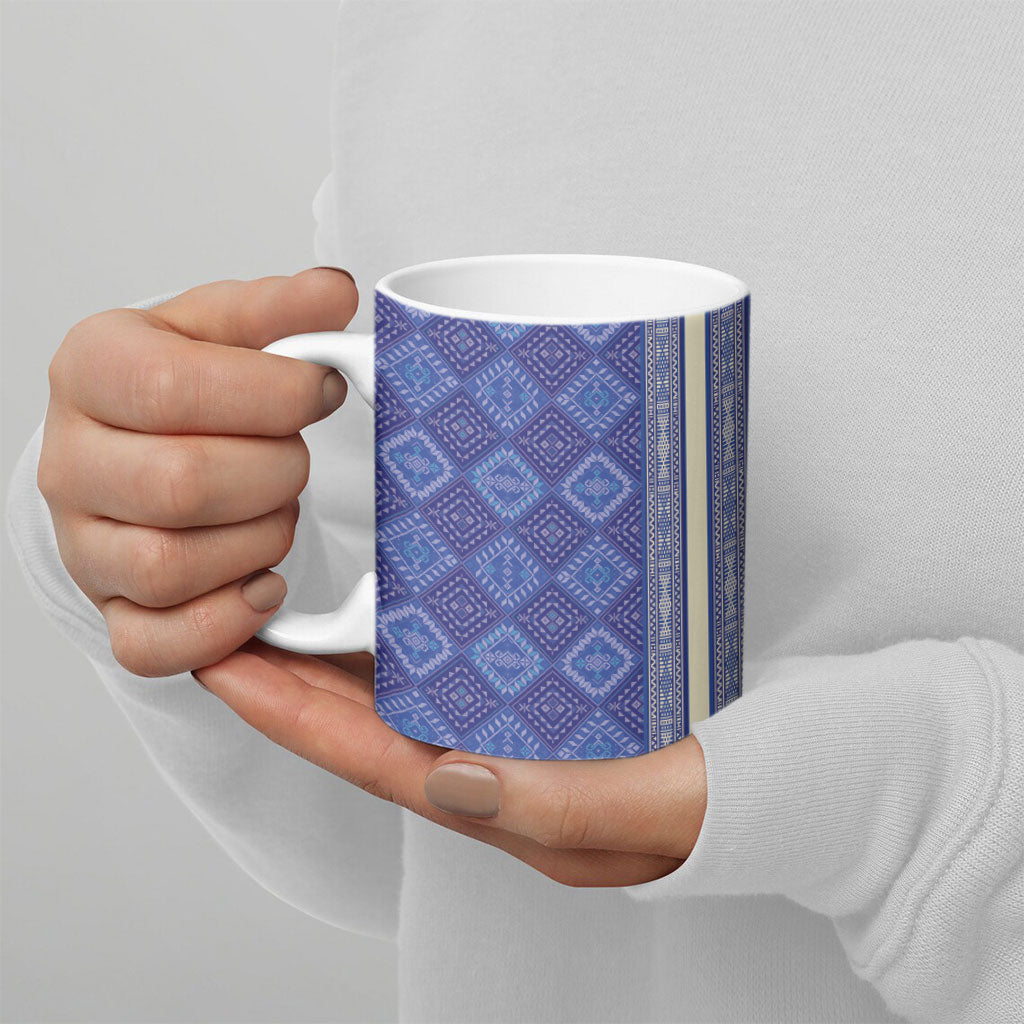 Mabuhay Philippines Festival Ceramic Mug Yakan Modern Filipiniana Inspired LT14 - Polynesian Pride