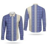 Mabuhay Philippines Festival Couples Matching Off Shoulder Short Dress and Long Sleeve Button Shirt Yakan Modern Filipiniana Inspired LT14 - Polynesian Pride
