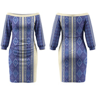 Mabuhay Philippines Festival Couples Matching Off The Shoulder Long Sleeve Dress and Hawaiian Shirt Yakan Modern Filipiniana Inspired LT14 - Polynesian Pride