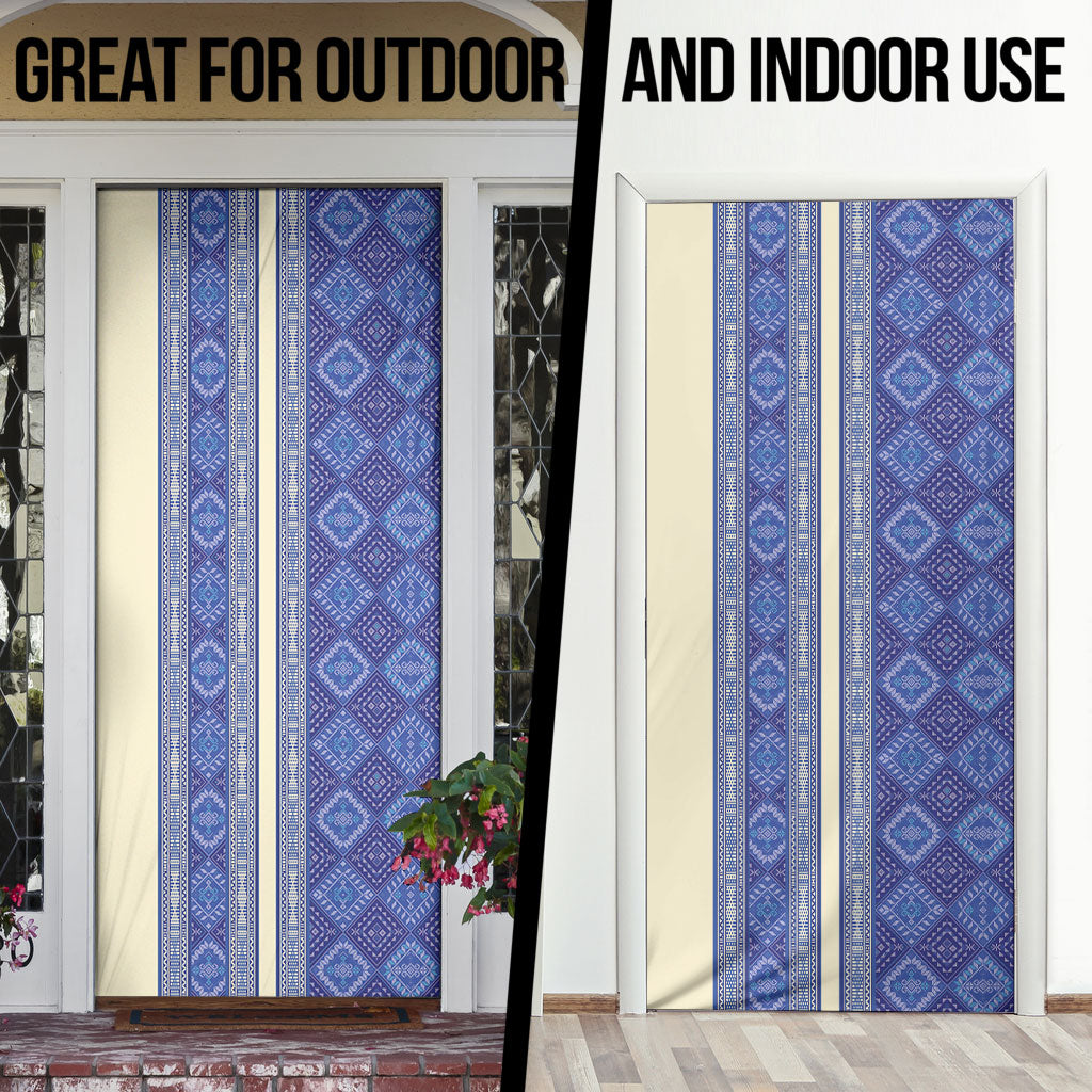 Mabuhay Philippines Festival Door Cover Yakan Modern Filipiniana Inspired LT14 - Polynesian Pride