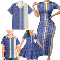 Mabuhay Philippines Festival Family Matching Short Sleeve Bodycon Dress and Hawaiian Shirt Yakan Modern Filipiniana Inspired LT14 - Polynesian Pride