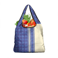 Mabuhay Philippines Festival Grocery Bag Yakan Modern Filipiniana Inspired LT14 1-pack One Size Blue - Polynesian Pride