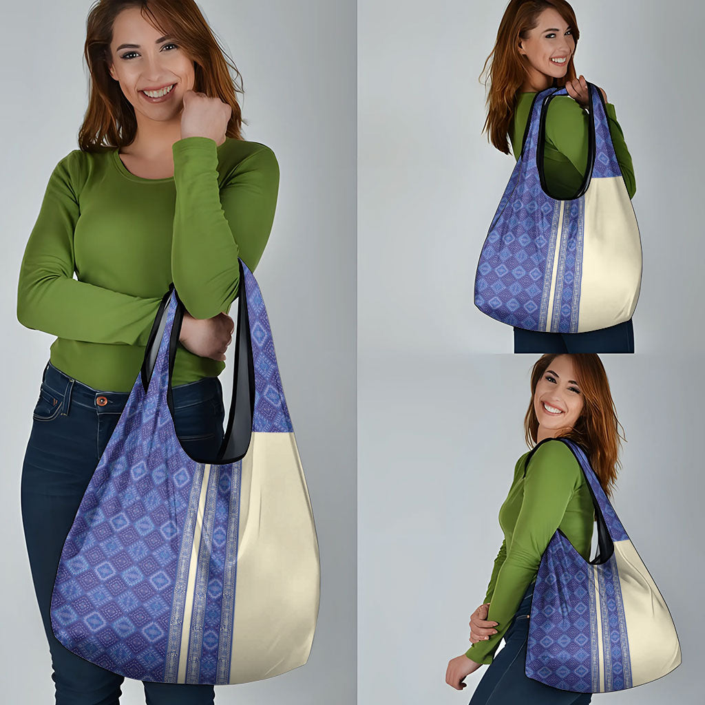 Mabuhay Philippines Festival Grocery Bag Yakan Modern Filipiniana Inspired LT14 - Polynesian Pride