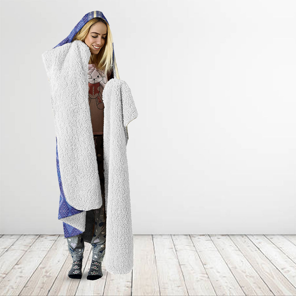 Mabuhay Philippines Festival Hooded Blanket Yakan Modern Filipiniana Inspired LT14 - Polynesian Pride