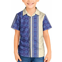 Mabuhay Philippines Festival Kid Hawaiian Shirt Yakan Modern Filipiniana Inspired LT14 Kid Blue - Polynesian Pride