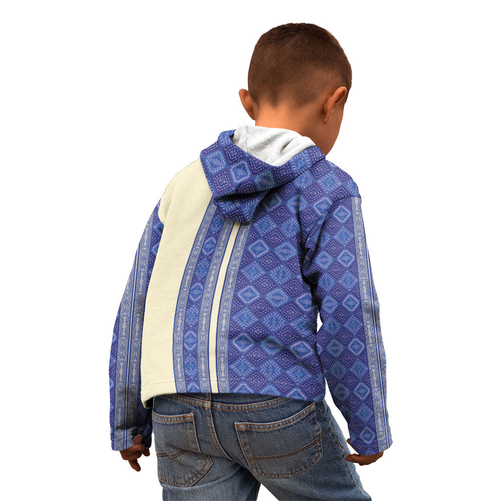 Mabuhay Philippines Festival Kid Hoodie Yakan Modern Filipiniana Inspired LT14 - Polynesian Pride