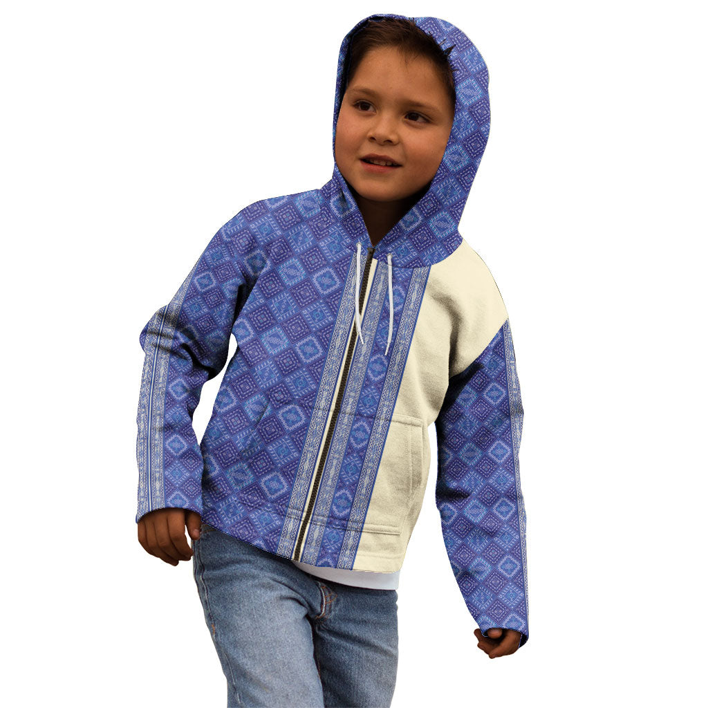 Mabuhay Philippines Festival Kid Hoodie Yakan Modern Filipiniana Inspired LT14 - Polynesian Pride