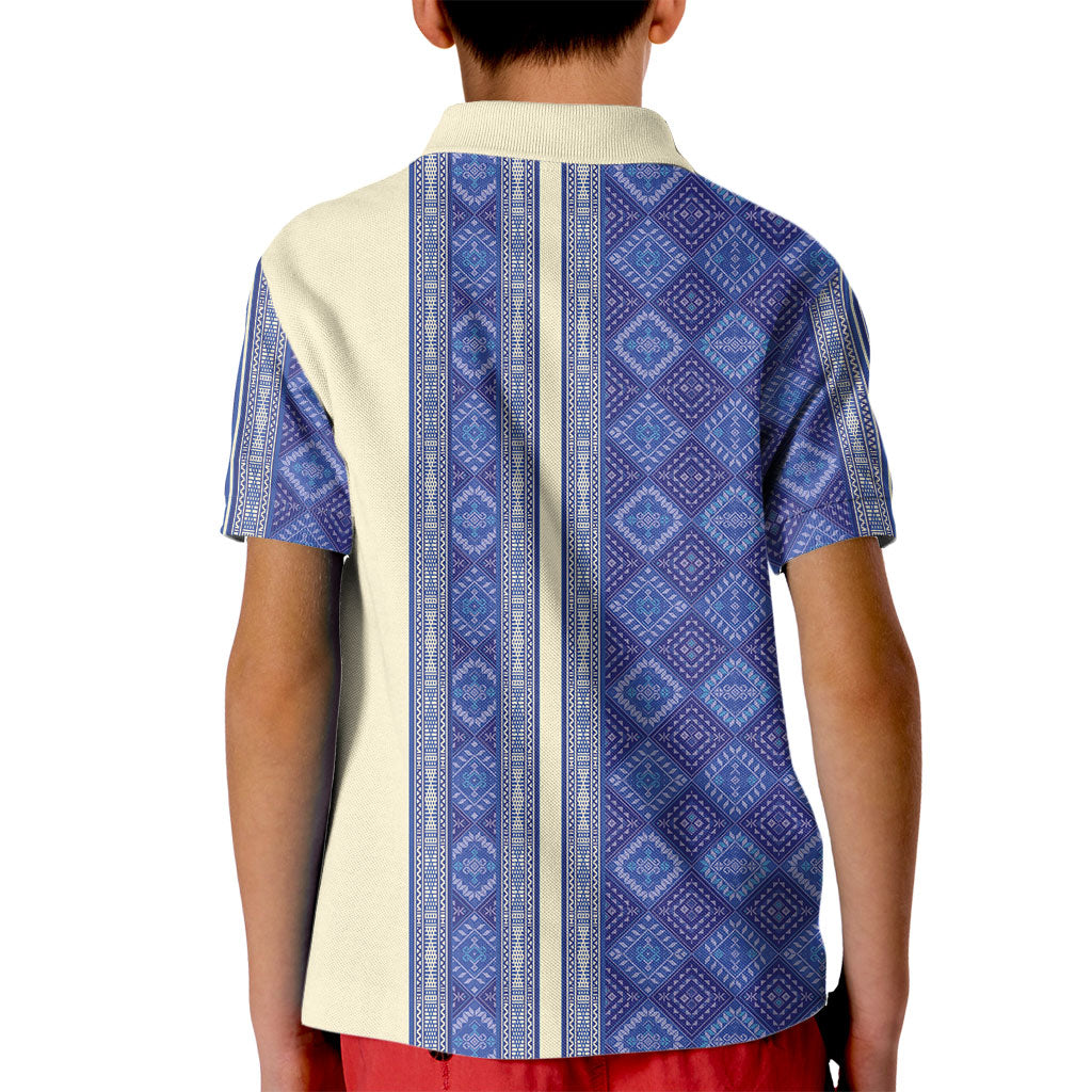 Mabuhay Philippines Festival Kid Polo Shirt Yakan Modern Filipiniana Inspired LT14 - Polynesian Pride
