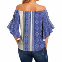 Mabuhay Philippines Festival Off Shoulder Wrap Waist Top Yakan Modern Filipiniana Inspired LT14 - Polynesian Pride