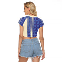 Mabuhay Philippines Festival Raglan Cropped T Shirt Yakan Modern Filipiniana Inspired LT14 - Polynesian Pride