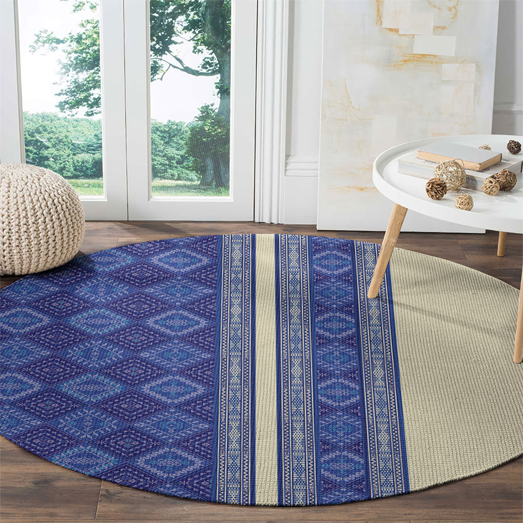 Mabuhay Philippines Festival Round Carpet Yakan Modern Filipiniana Inspired LT14 - Polynesian Pride