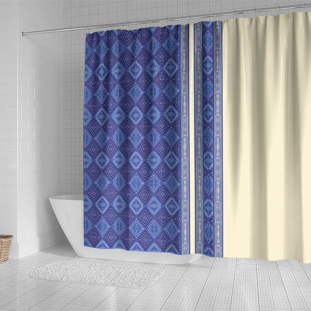 Mabuhay Philippines Festival Shower Curtain Yakan Modern Filipiniana Inspired LT14 - Polynesian Pride