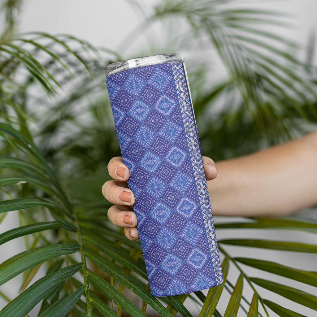Mabuhay Philippines Festival Skinny Tumbler Yakan Modern Filipiniana Inspired LT14 - Polynesian Pride