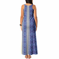 Mabuhay Philippines Festival Tank Maxi Dress Yakan Modern Filipiniana Inspired LT14 - Polynesian Pride