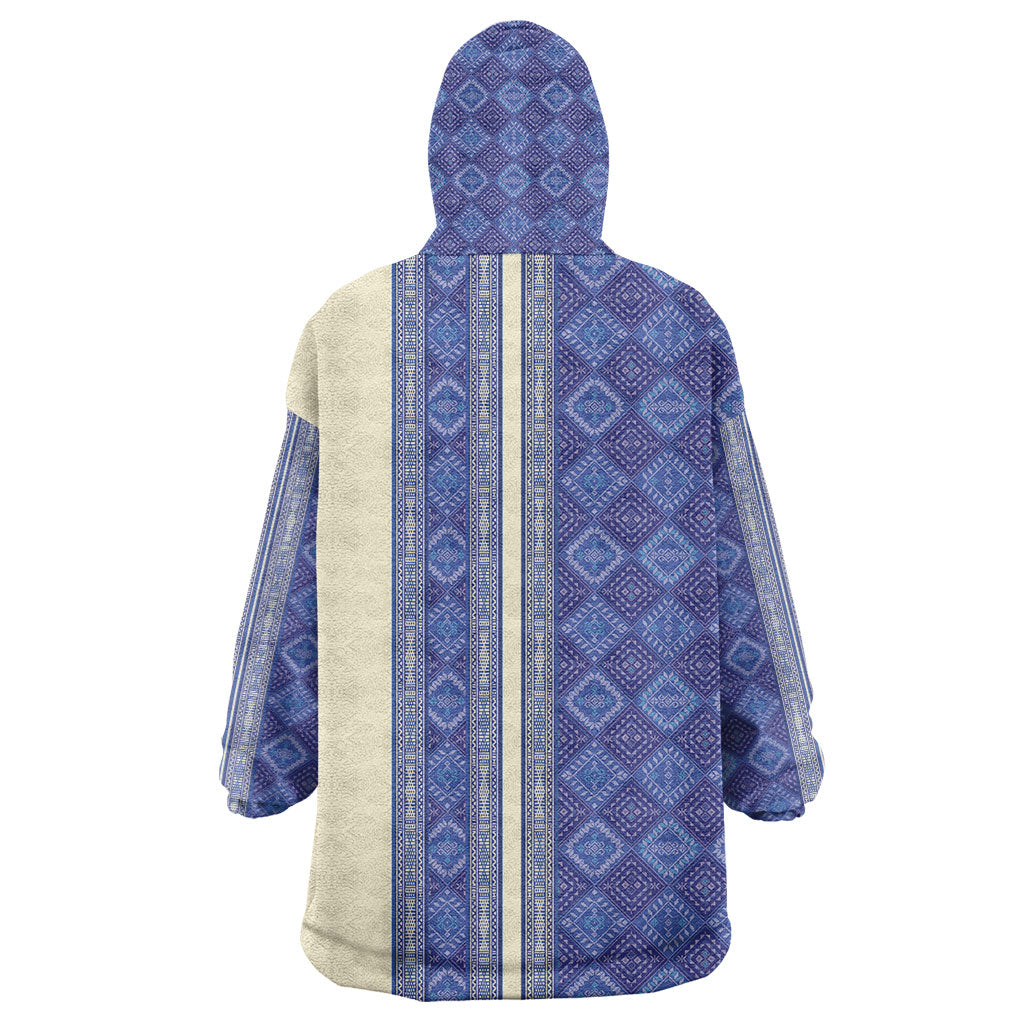 Mabuhay Philippines Festival Wearable Blanket Hoodie Yakan Modern Filipiniana Inspired LT14 - Polynesian Pride