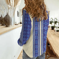 Mabuhay Philippines Festival Women Casual Shirt Yakan Modern Filipiniana Inspired LT14 - Polynesian Pride