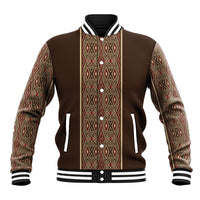 Mabuhay Philippines Festival Baseball Jacket Tnalak Modern Filipiniana Inspired LT14 Unisex Brown - Polynesian Pride