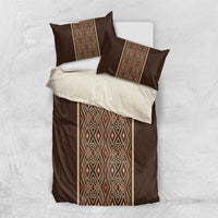 Mabuhay Philippines Festival Bedding Set Tnalak Modern Filipiniana Inspired LT14 US Twin 172cm x 218cm Brown - Polynesian Pride