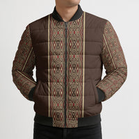 Mabuhay Philippines Festival Bomber Puffer Jacket Tnalak Modern Filipiniana Inspired LT14 - Polynesian Pride