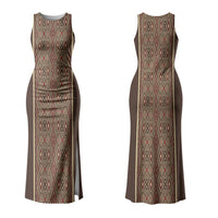 Mabuhay Philippines Festival Couples Matching Tank Maxi Dress and Long Sleeve Button Shirt Tnalak Modern Filipiniana Inspired LT14 - Polynesian Pride