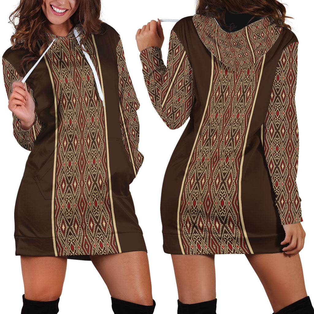Mabuhay Philippines Festival Hoodie Dress Tnalak Modern Filipiniana Inspired LT14 - Polynesian Pride
