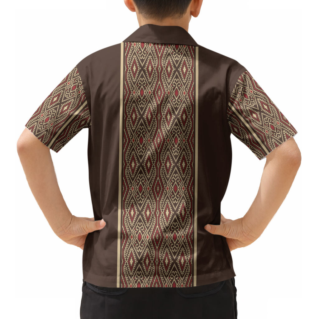 Mabuhay Philippines Festival Kid Hawaiian Shirt Tnalak Modern Filipiniana Inspired LT14 - Polynesian Pride
