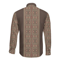 Mabuhay Philippines Festival Long Sleeve Button Shirt Tnalak Modern Filipiniana Inspired LT14 - Polynesian Pride