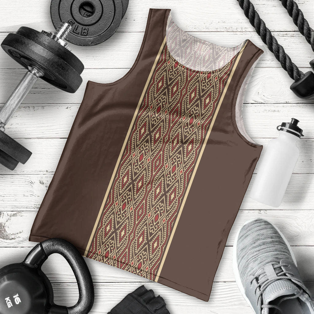 Mabuhay Philippines Festival Men Tank Top Tnalak Modern Filipiniana Inspired LT14 - Polynesian Pride