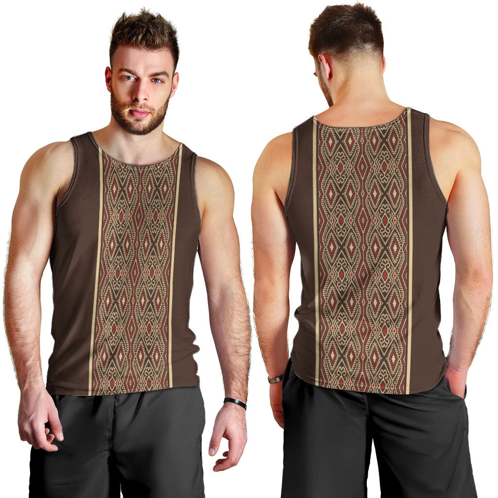 Mabuhay Philippines Festival Men Tank Top Tnalak Modern Filipiniana Inspired LT14 - Polynesian Pride
