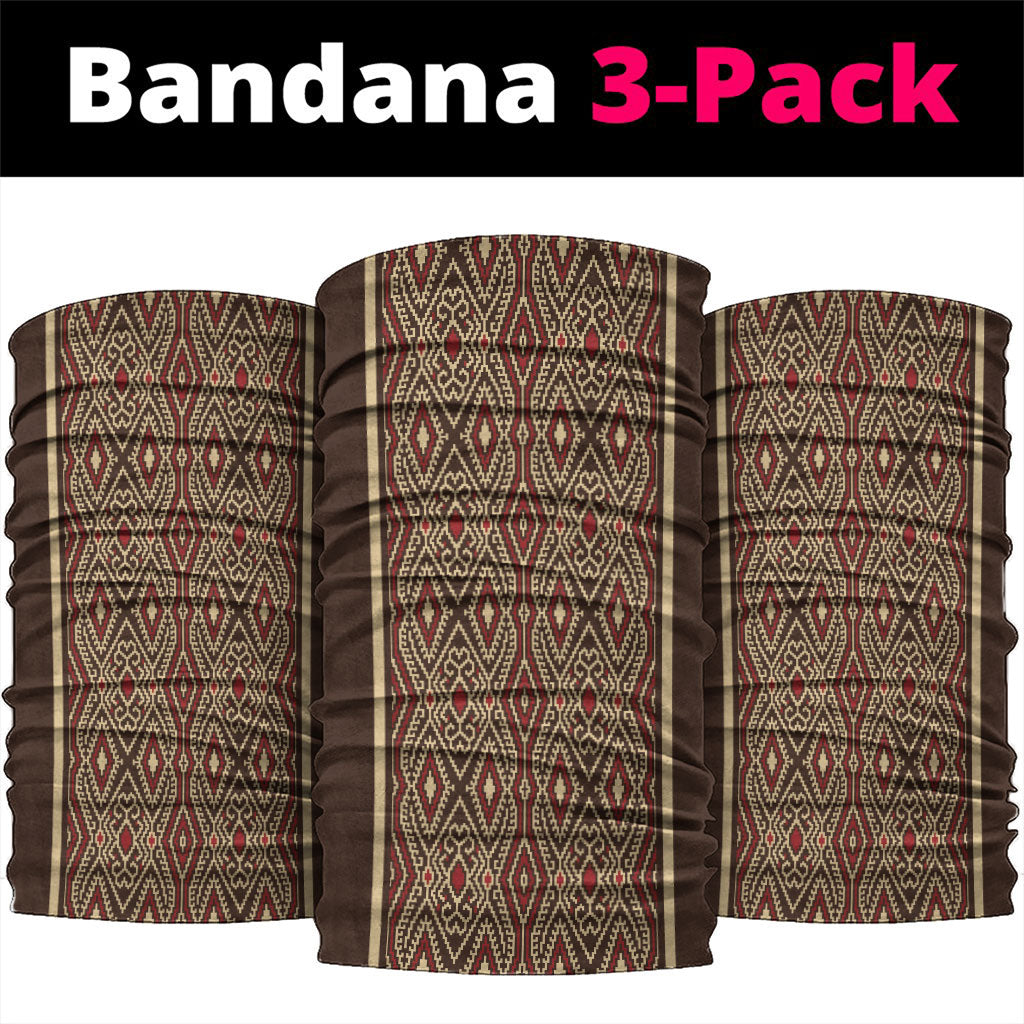 Mabuhay Philippines Festival Neck Gaiter Tnalak Modern Filipiniana Inspired LT14 package One Size: 25*50cm Brown - Polynesian Pride