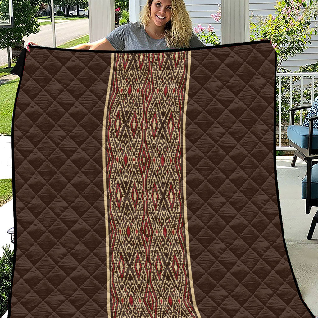 Mabuhay Philippines Festival Quilt Tnalak Modern Filipiniana Inspired LT14 Brown - Polynesian Pride