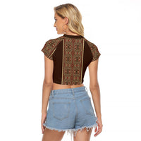 Mabuhay Philippines Festival Raglan Cropped T Shirt Tnalak Modern Filipiniana Inspired LT14 - Polynesian Pride